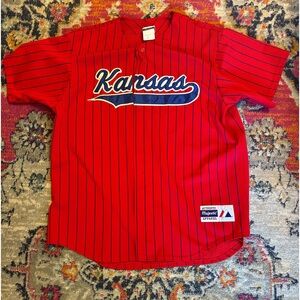 Kansas Majestic button up, XL, perfect condition